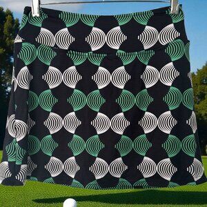 Golftini Whirlwind Skort - Green and White + Blue
